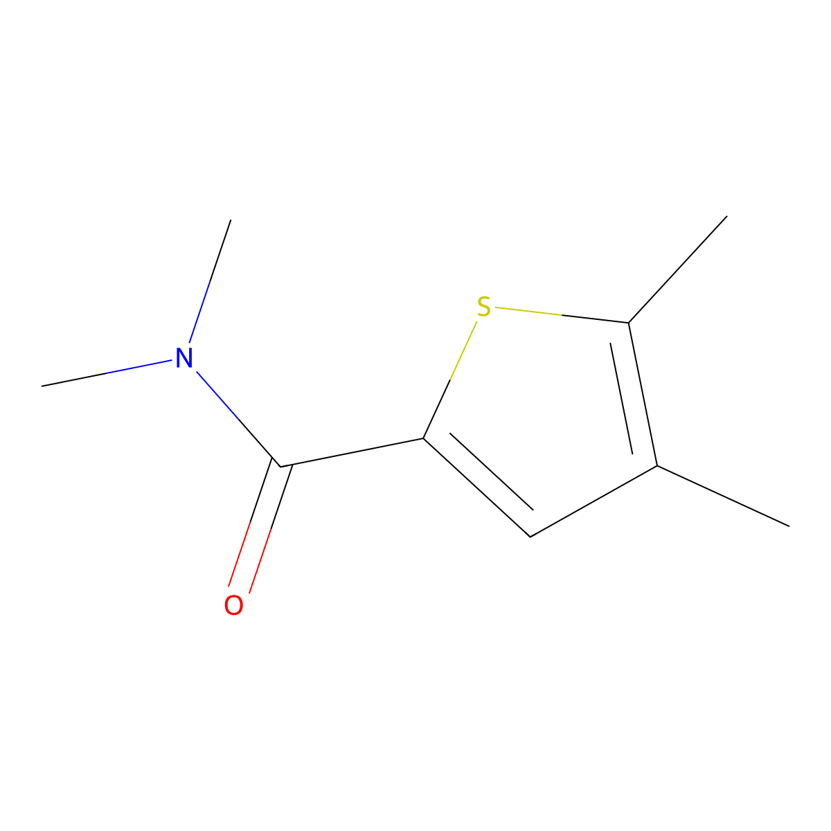 N,N,4,5-Tetramethyl-2-thiophenecarboxamide molecular structure, CAS 1090897-03-2