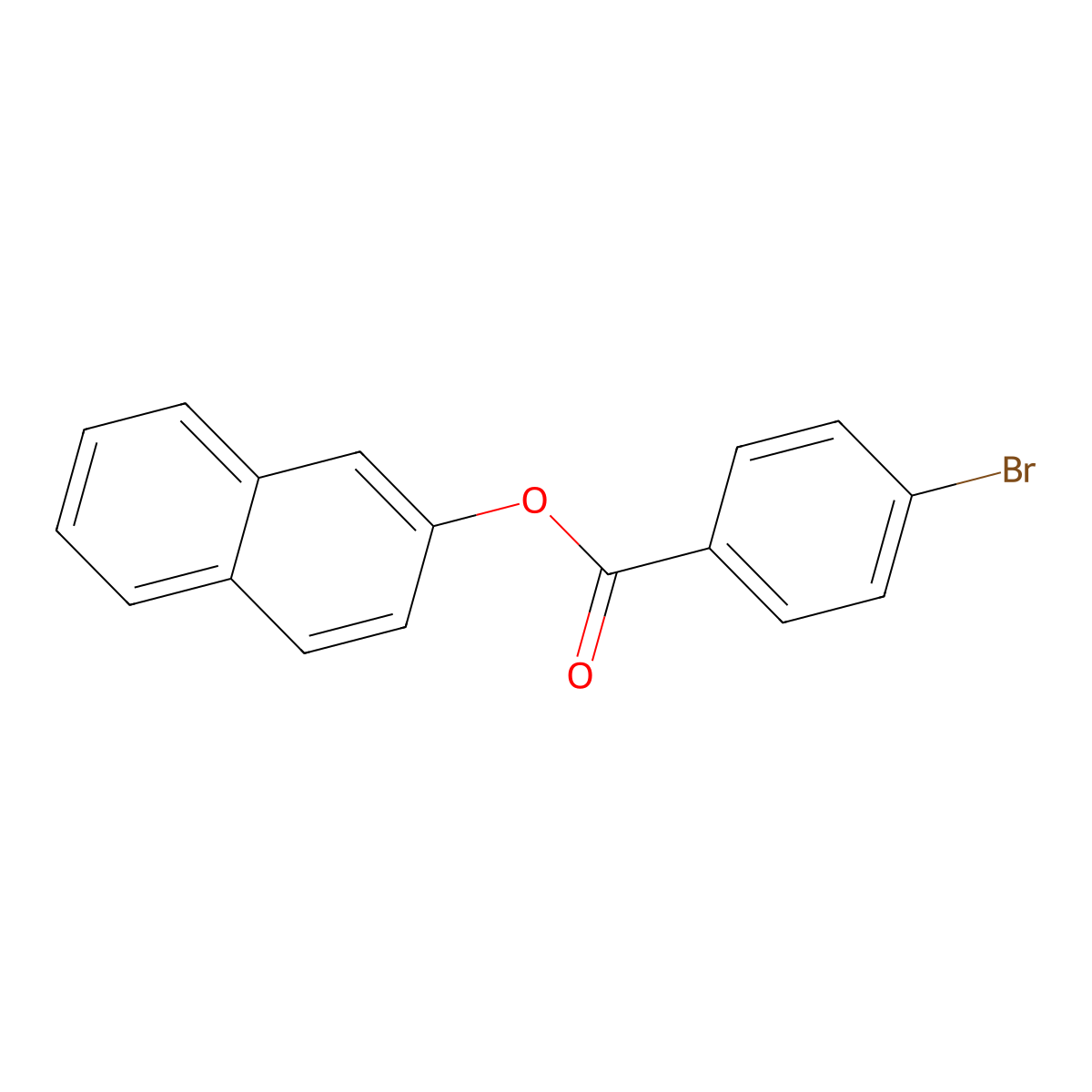 Naphthalen-2-yl 4-bromobenzoate molecular structure, CAS 109090-00-8