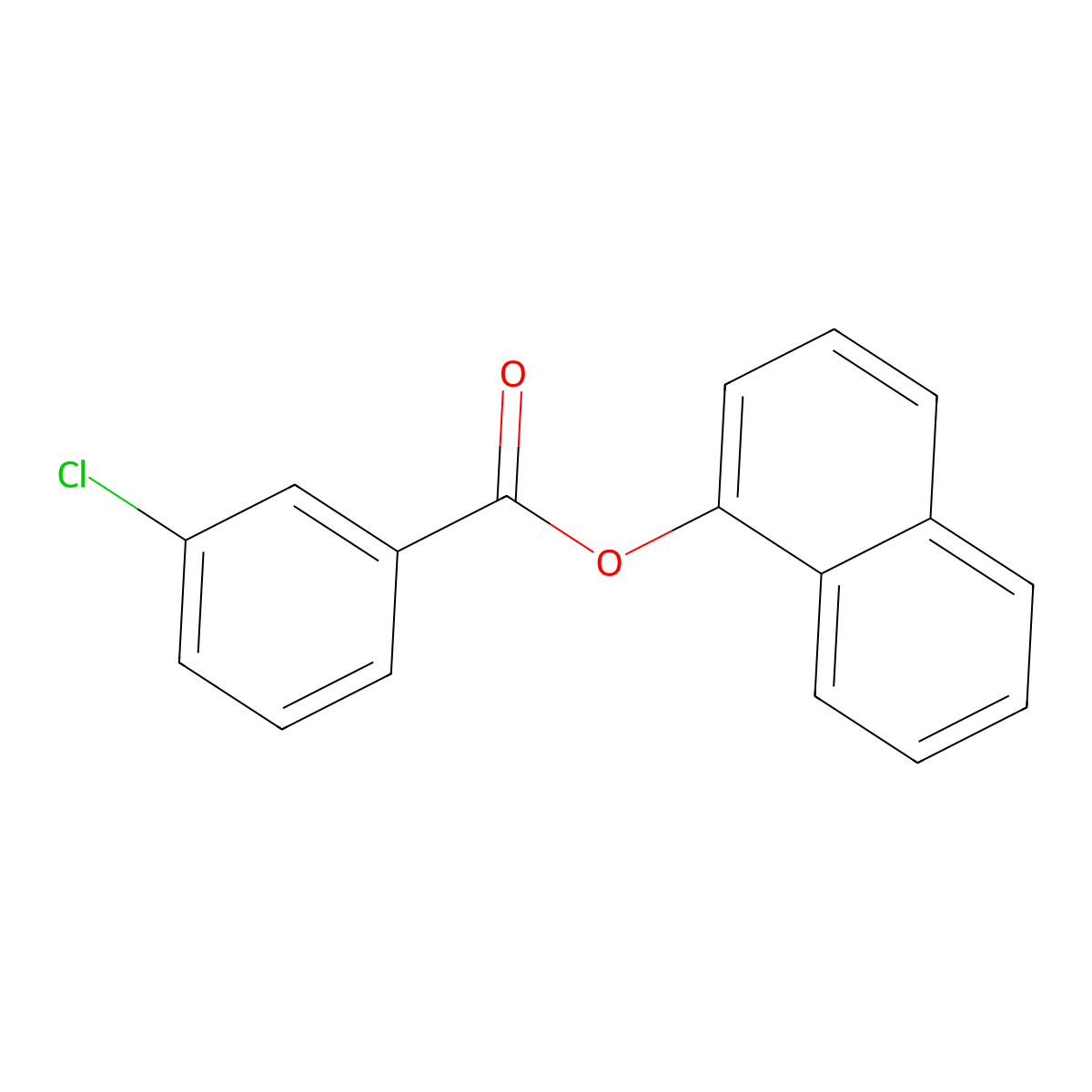 1-Naphthyl 3-chlorobenzoate molecular structure, CAS 109090-11-1