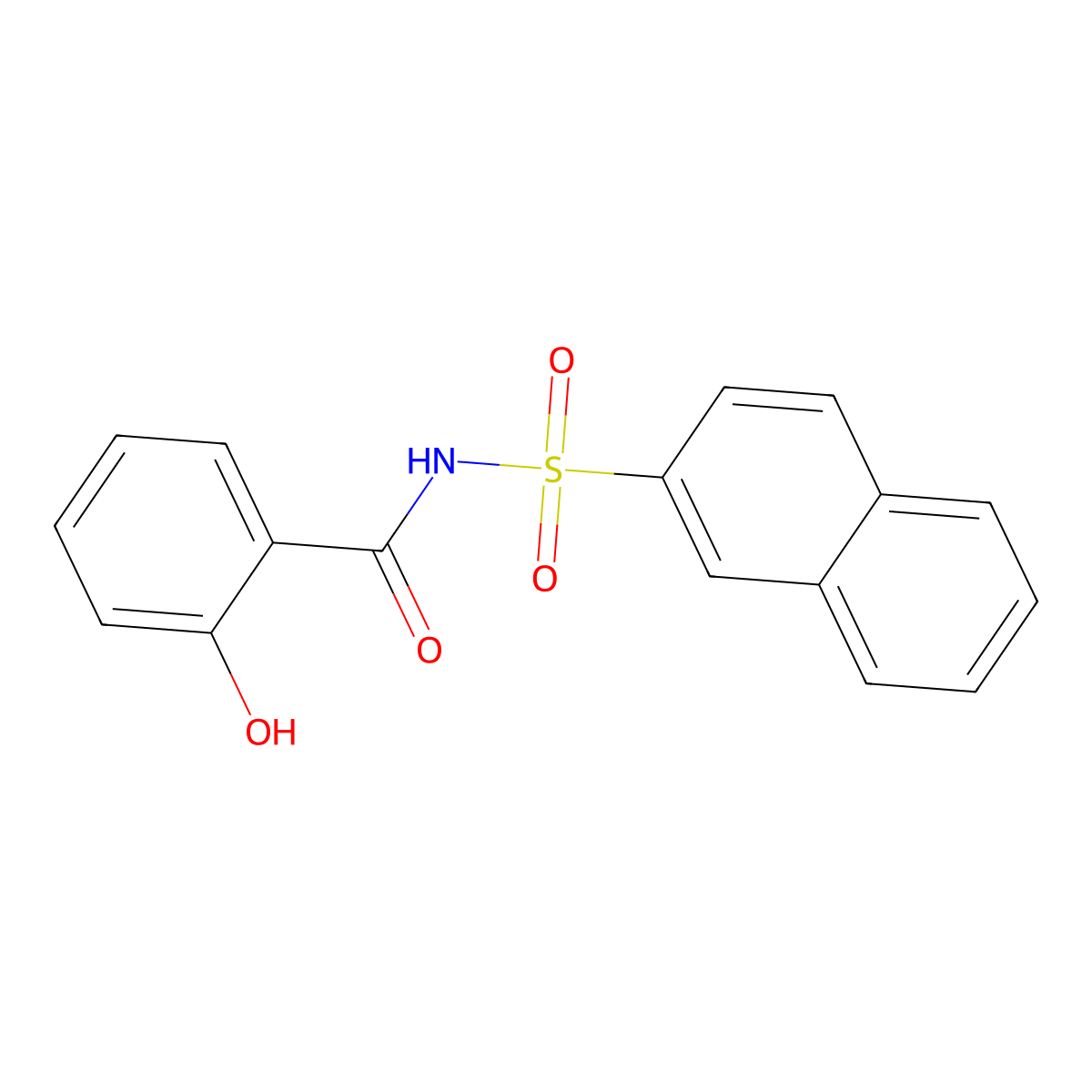 2-hydroxy-N-naphthalen-2-ylsulfonylbenzamide molecular structure, CAS 109090-74-6