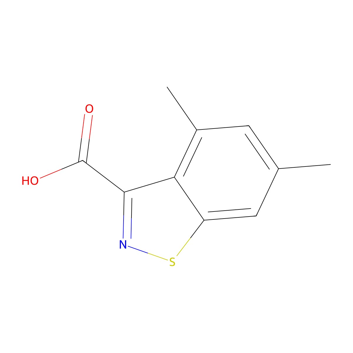 4,6-Dimethylbenzo[d]isothiazole-3-carboxylic acid molecular structure, CAS 1090903-64-2
