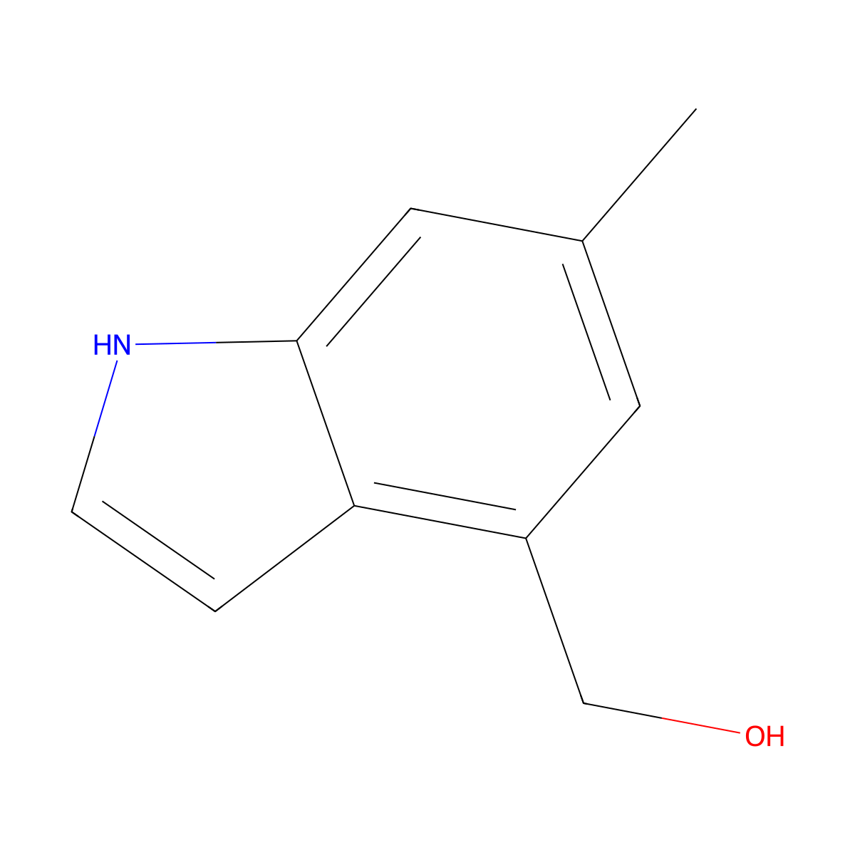 1H-Indole-4-methanol, 6-methyl- molecular structure, CAS 1090903-91-5