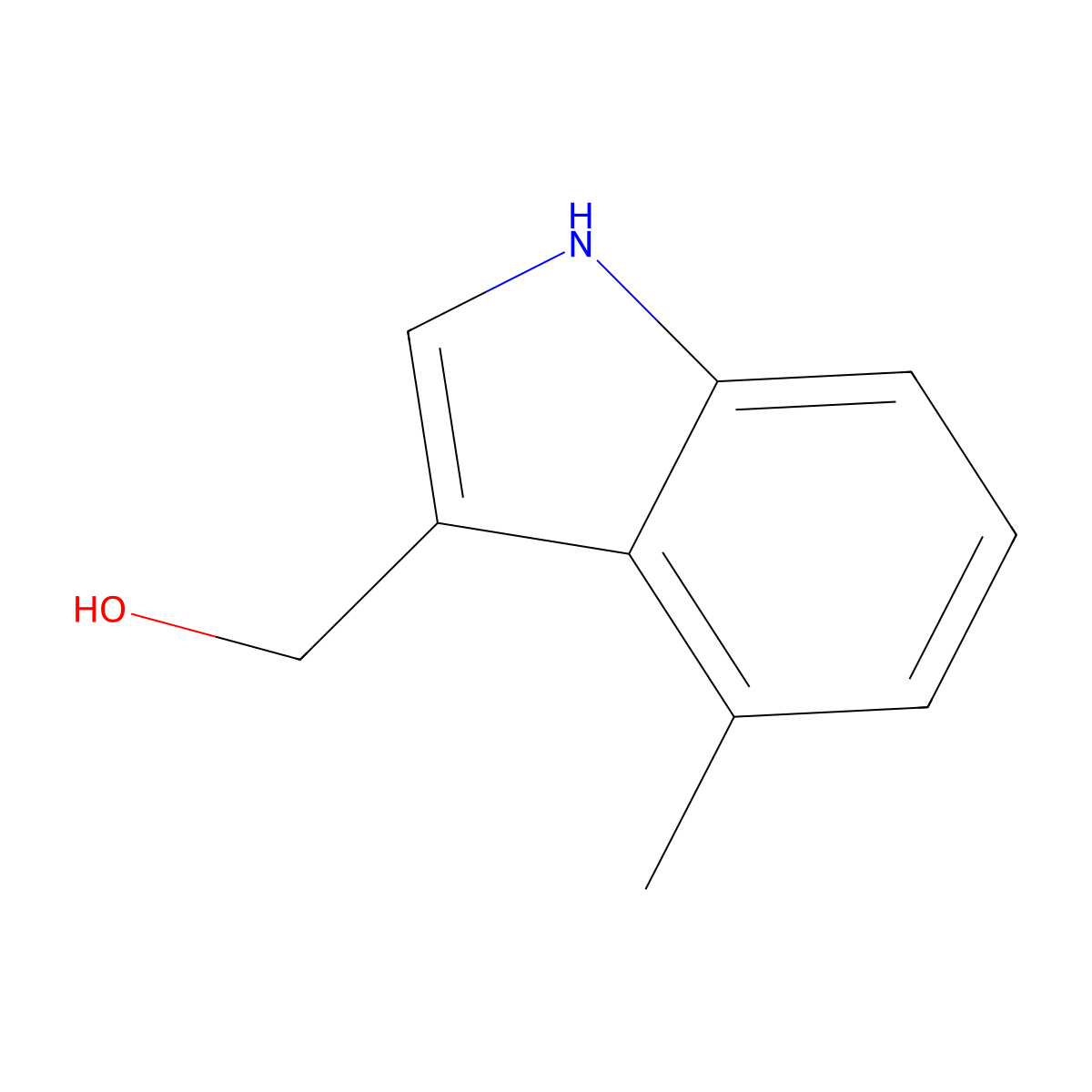 (4-methyl-1H-indol-3-yl)methanol molecular structure, CAS 1090903-92-6