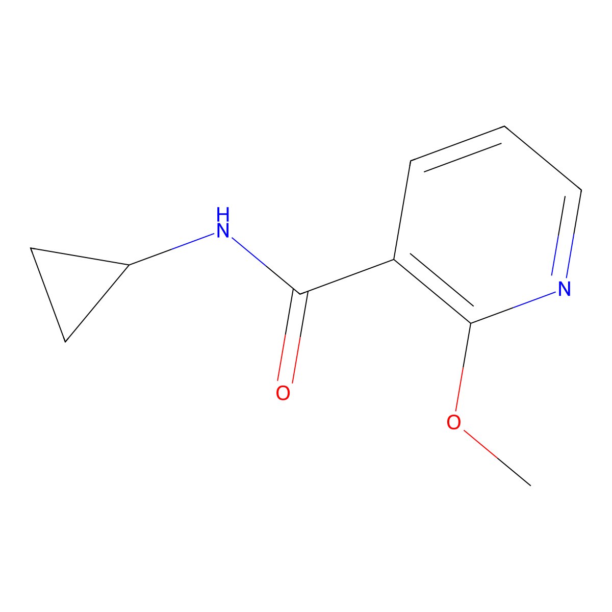N-cyclopropyl-2-methoxynicotinamide molecular structure, CAS 1090908-97-6