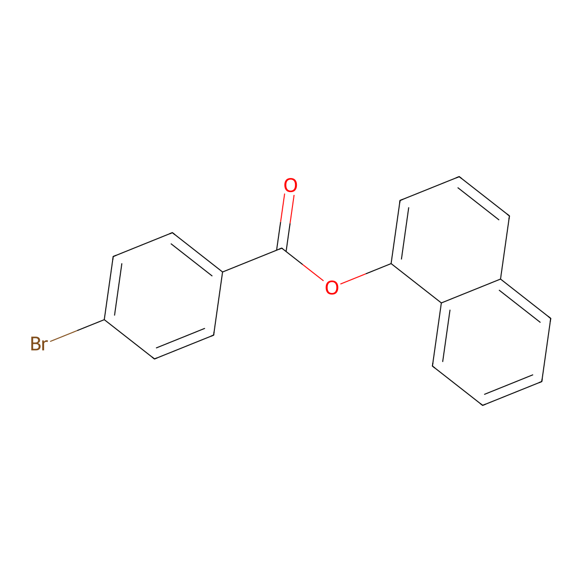 1-Naphthyl 4-bromobenzoate molecular structure, CAS 109091-85-2