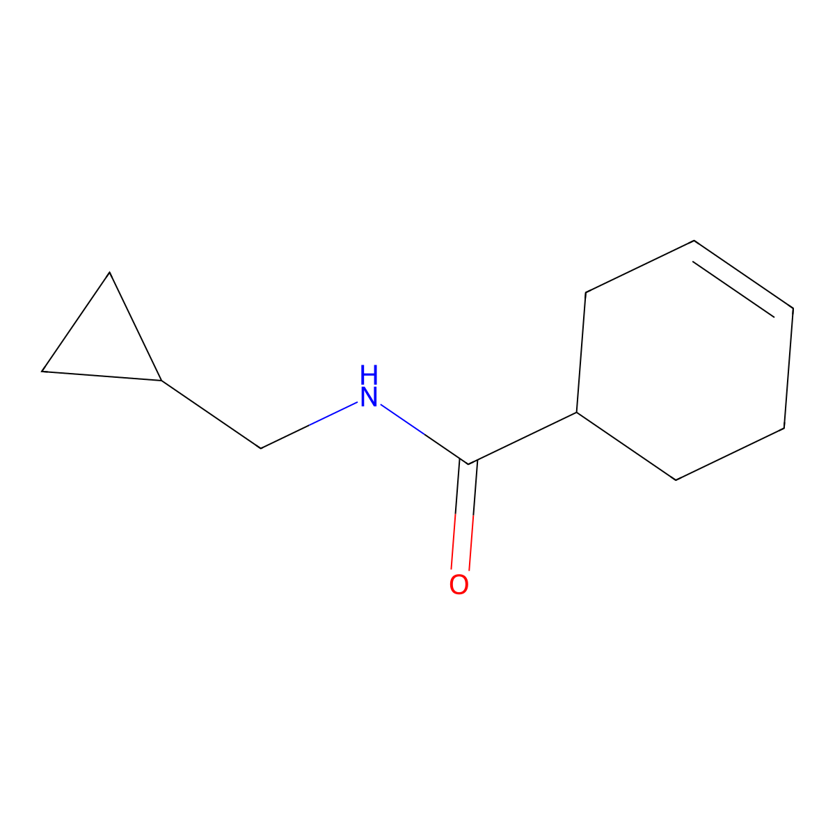N-(cyclopropylmethyl)cyclohex-3-enecarboxamide molecular structure, CAS 1090915-62-0