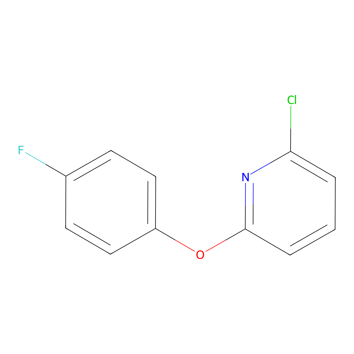 2-Chloro-6-(4-fluorophenoxy)pyridine molecular structure, CAS 1090916-41-8