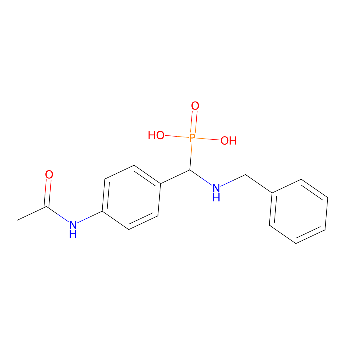 [(Benzylamino)(4-acetamidophenyl)methyl]phosphonic acid molecular structure, CAS 1090917-11-5