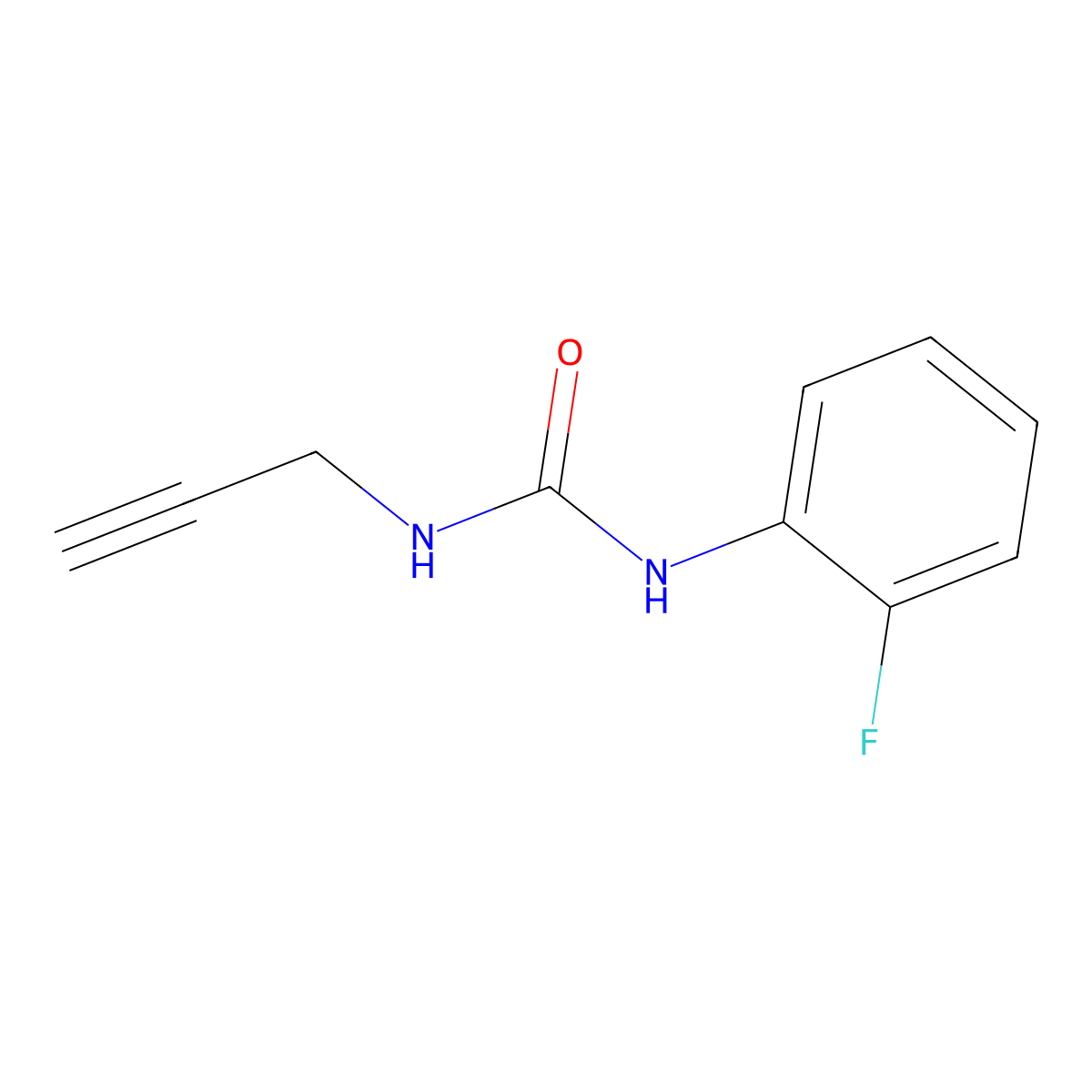1-(2-Fluorophenyl)-3-(prop-2-yn-1-yl)urea molecular structure, CAS 1090922-05-6
