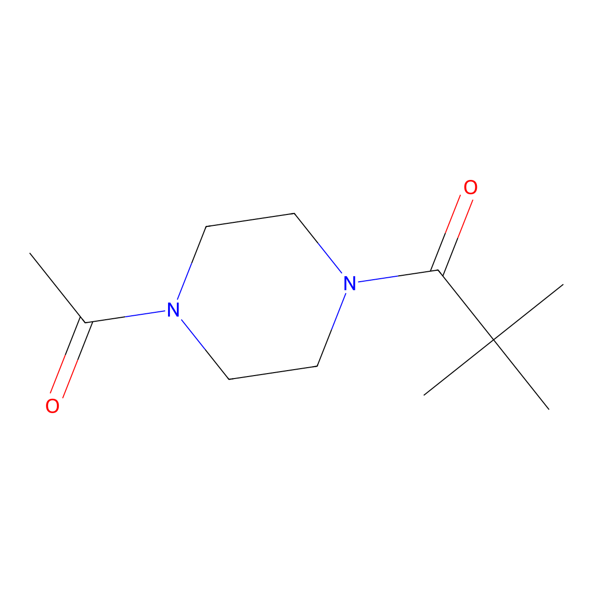 1-(4-Acetylpiperazin-1-yl)-2,2-dimethylpropan-1-one molecular structure, CAS 1090928-54-3