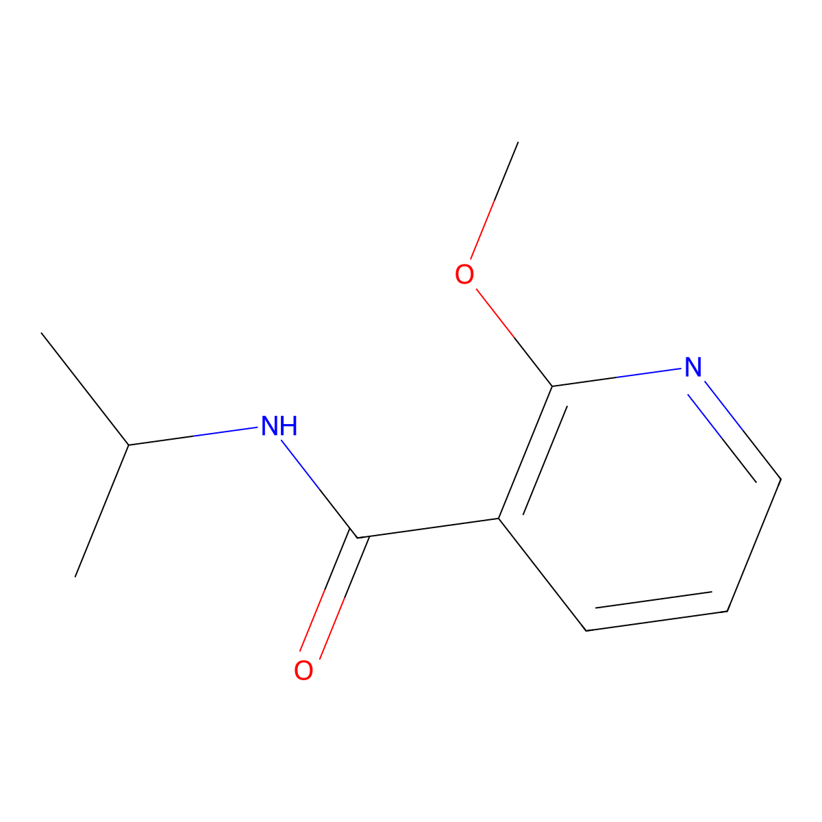 2-methoxy-N-(propan-2-yl)pyridine-3-carboxamide molecular structure, CAS 1090934-19-2