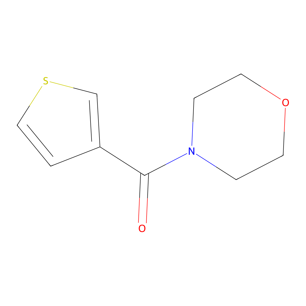 Morpholino(thiophen-3-yl)methanone molecular structure, CAS 1090955-28-4