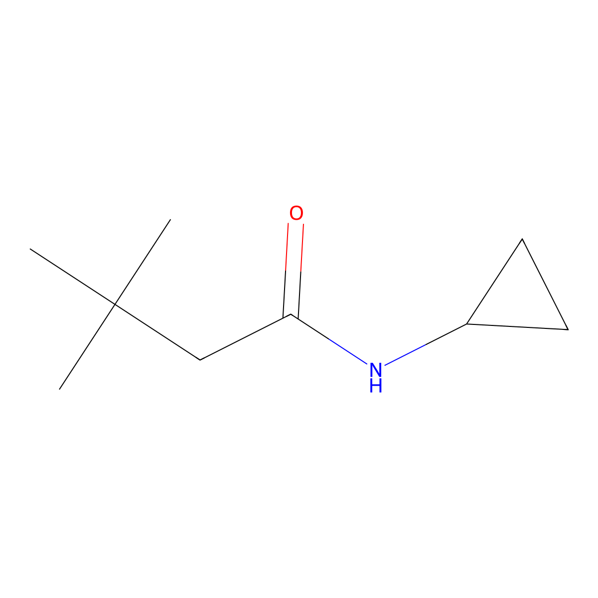N-cyclopropyl-3,3-dimethylbutanamide molecular structure, CAS 1090960-10-3