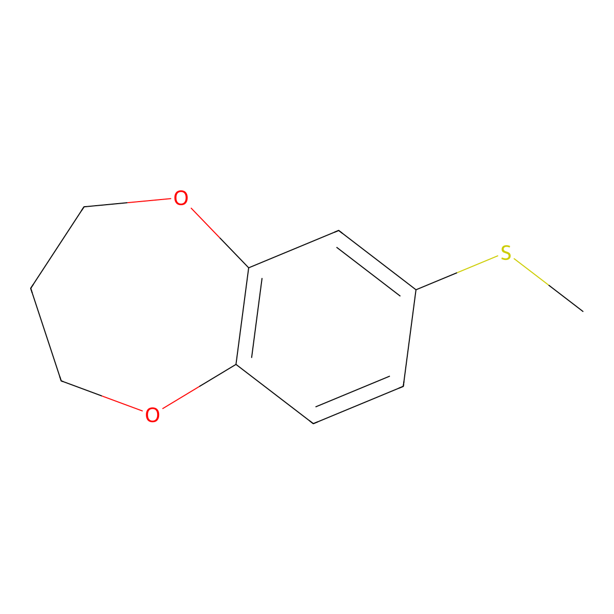 7-(Methylthio)-3,4-dihydro-2H-benZo[b][1,4]dioxepine molecular structure, CAS 1090985-67-3