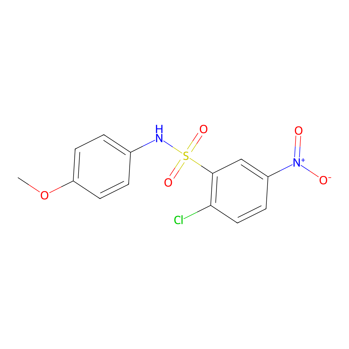 2-chloro-N-(4-methoxyphenyl)-5-nitrobenzenesulfonamide molecular structure, CAS 109099-19-6