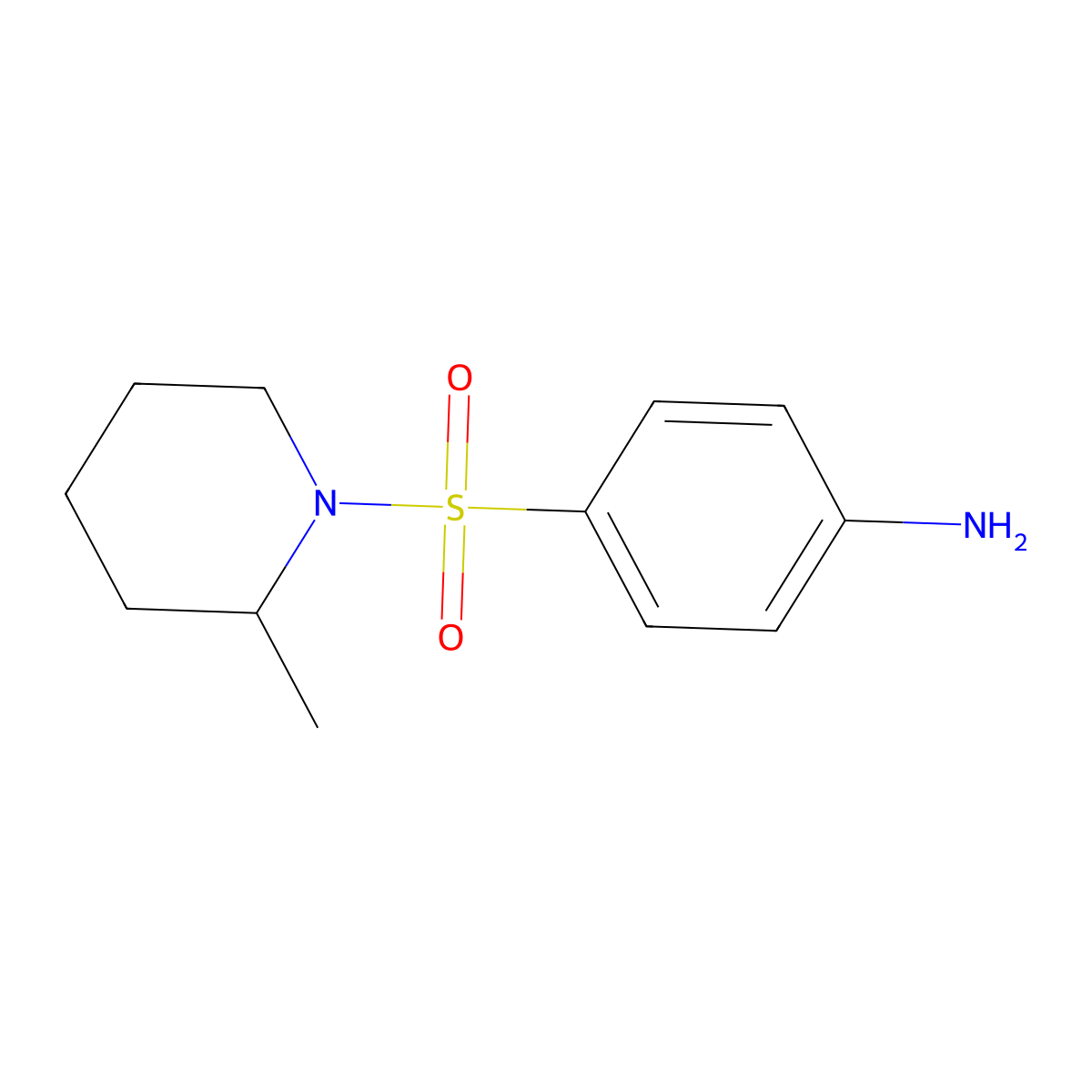 4-[(2-Methylpiperidin-1-yl)sulfonyl]aniline molecular structure, CAS 109099-69-6