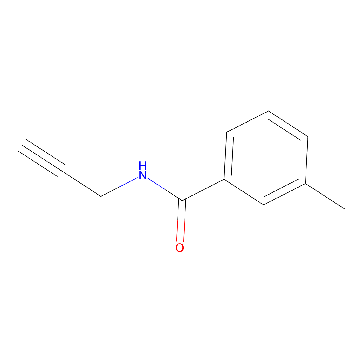 3-Methyl-N-2-propyn-1-ylbenzamide molecular structure, CAS 1090993-58-0
