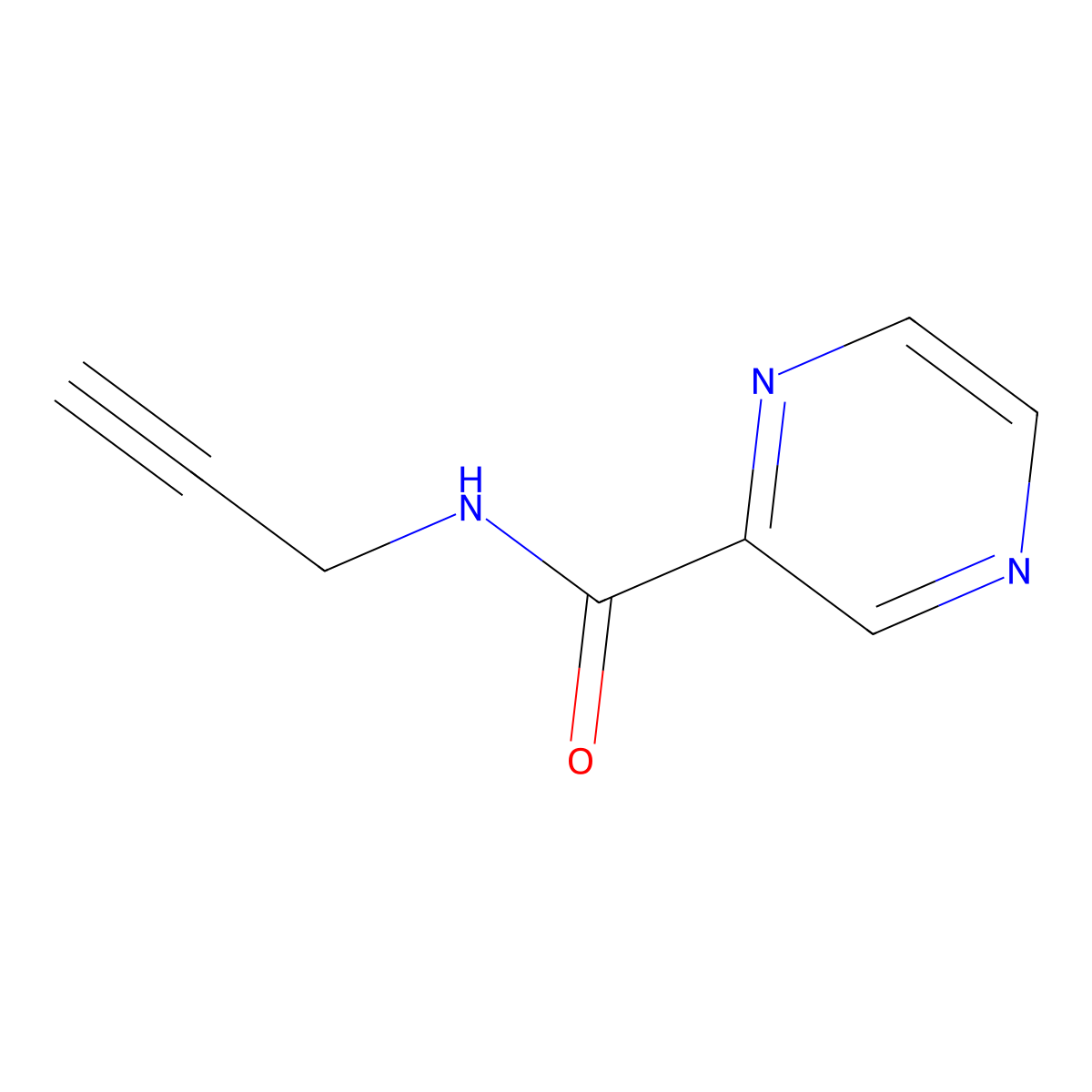 N-(Prop-2-YN-1-YL)pyrazine-2-carboxamide molecular structure, CAS 1090998-64-3