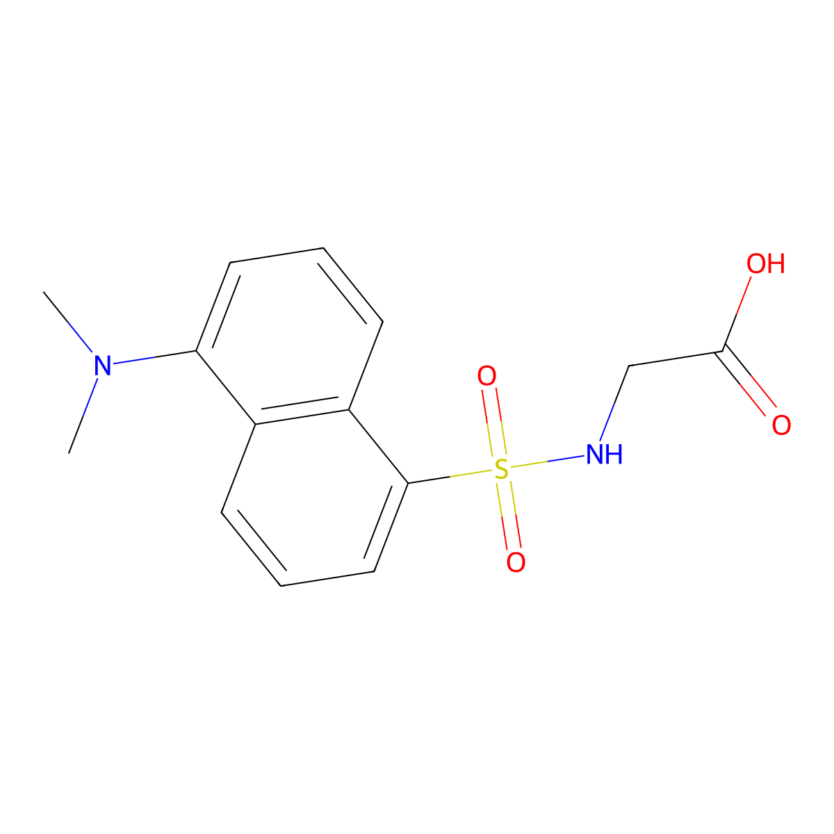 Dansylglycine molecular structure, CAS 1091-85-6