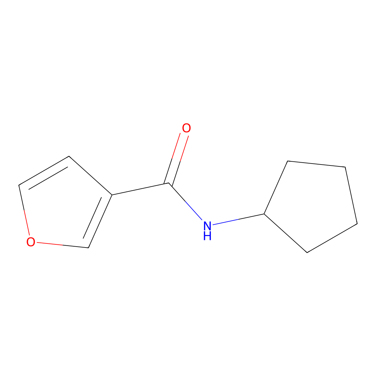 N-cyclopentylfuran-3-carboxamide molecular structure, CAS 1091003-50-7
