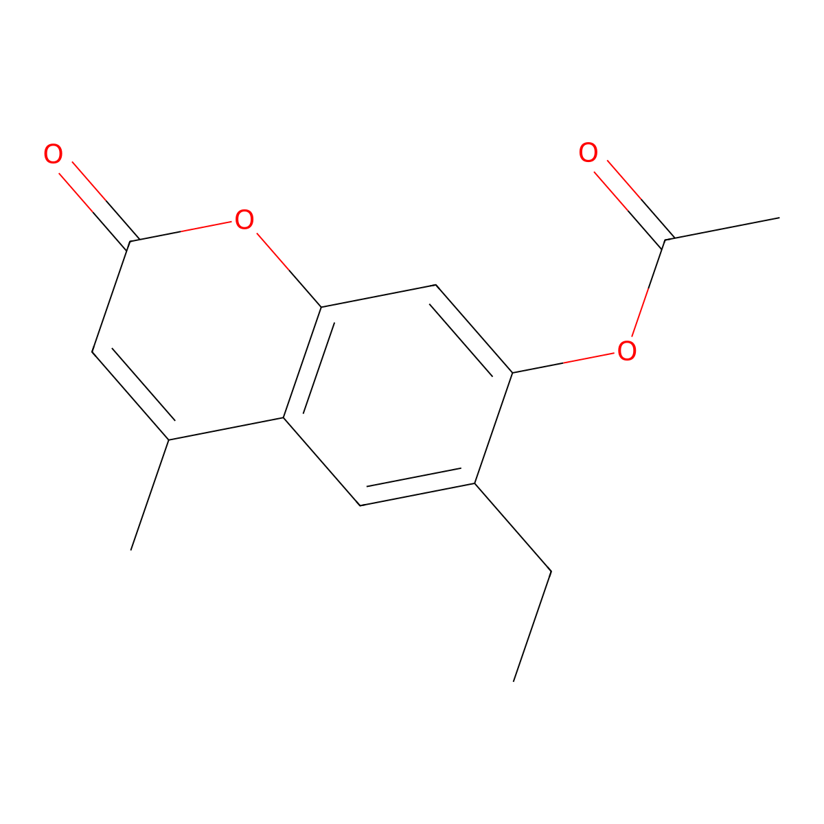 6-ethyl-4-methyl-2-oxo-2H-chromen-7-yl acetate molecular structure, CAS 109103-15-3