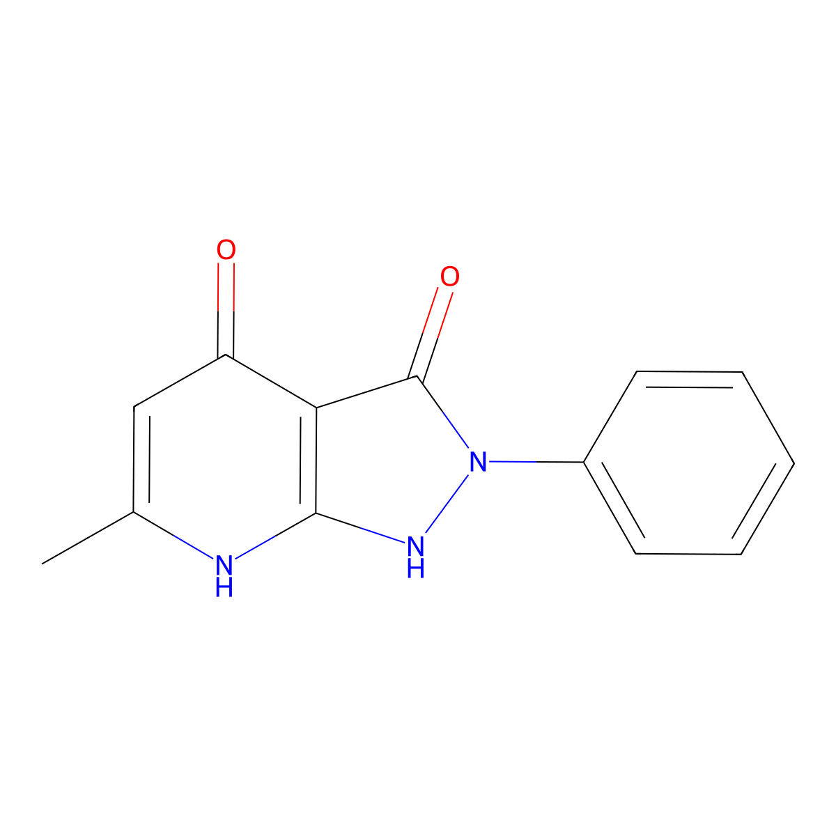 1,2-Dihydro-4-hydroxy-6-methyl-2-phenyl-3H-pyrazolo[3,4-b]pyridin-3-one molecular structure, CAS 109103-52-8