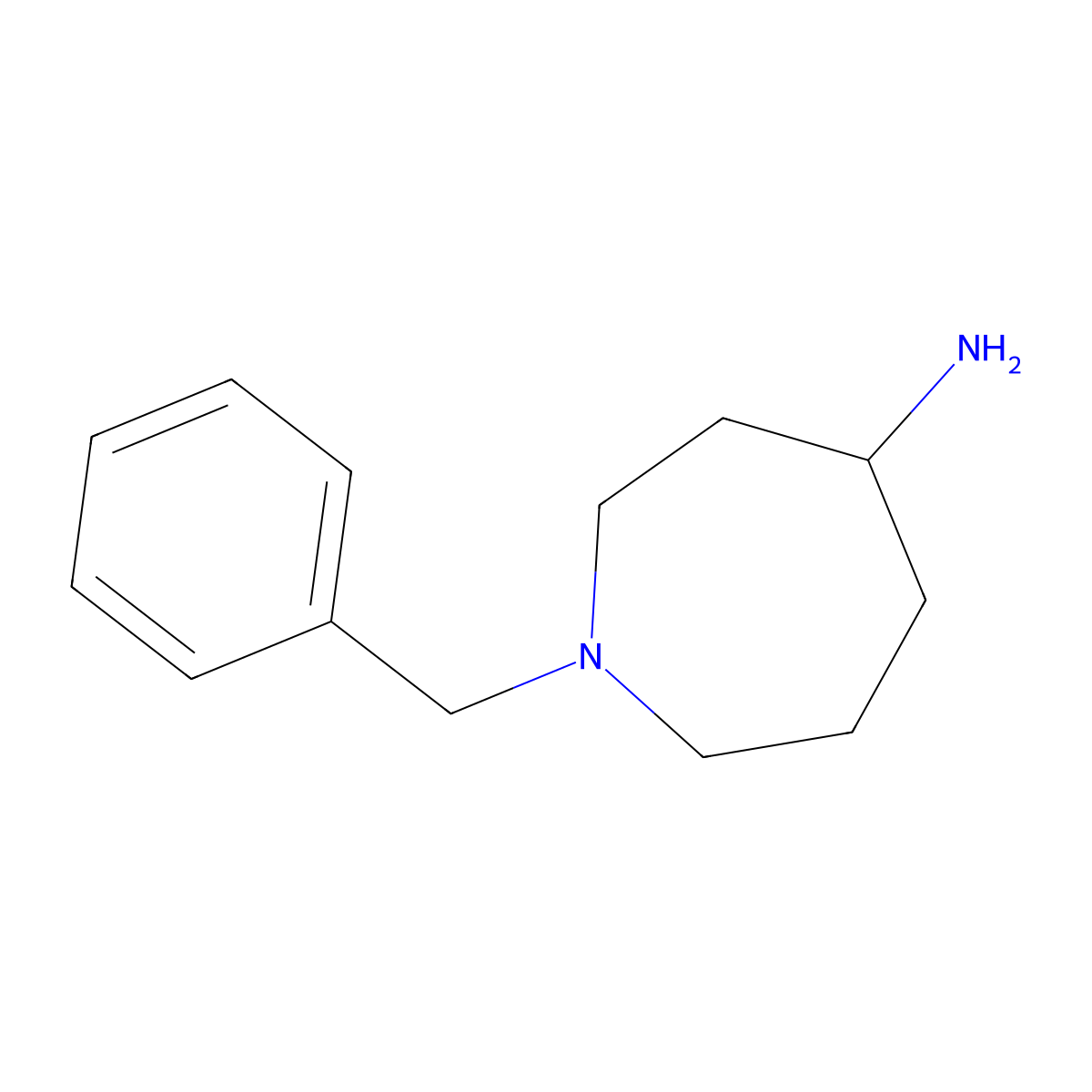 1-Benzylazepan-4-amine molecular structure, CAS 109105-51-3