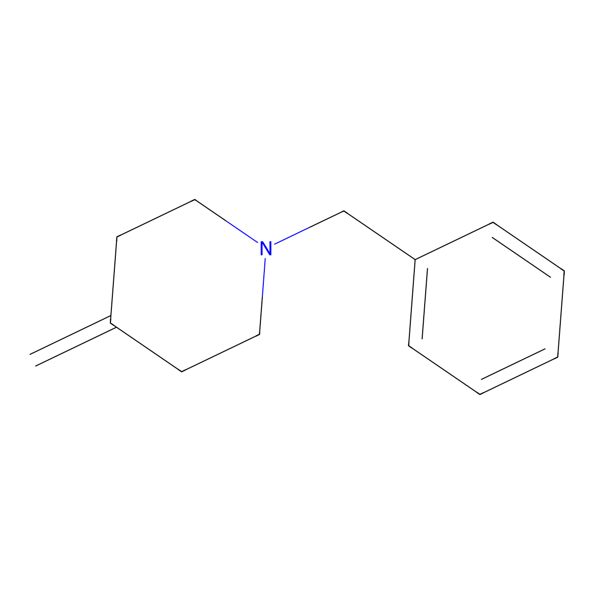 1-Benzyl-4-methylenepiperidine molecular structure, CAS 109105-86-4