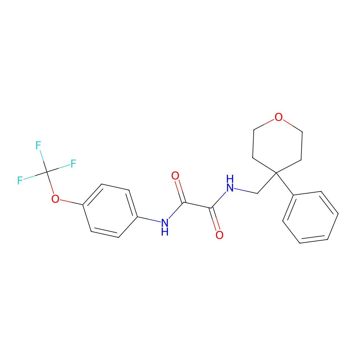 N-[(4-phenyloxan-4-yl)methyl]-N'-[4-(trifluoromethoxy)phenyl]ethanediamide molecular structure, CAS 1091080-99-7