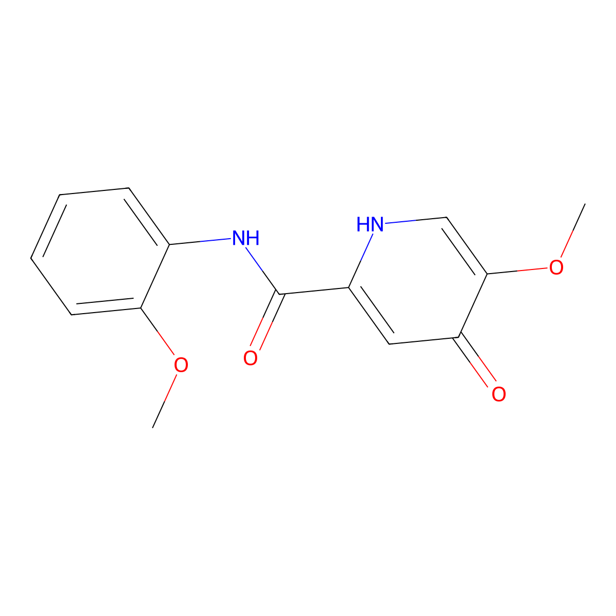 5-methoxy-N-(2-methoxyphenyl)-4-oxo-1,4-dihydropyridine-2-carboxamide molecular structure, CAS 1091095-02-1