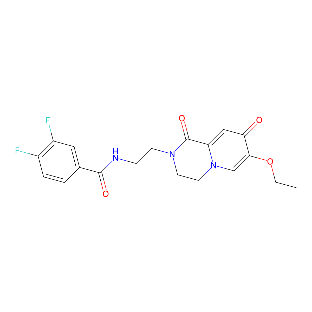 N-(2-(7-ethoxy-1,8-dioxo-3,4-dihydro-1H-pyrido[1,2-a]pyrazin-2(8H)-yl)ethyl)-3,4-difluorobenzamide molecular structure, CAS 1091101-32-4