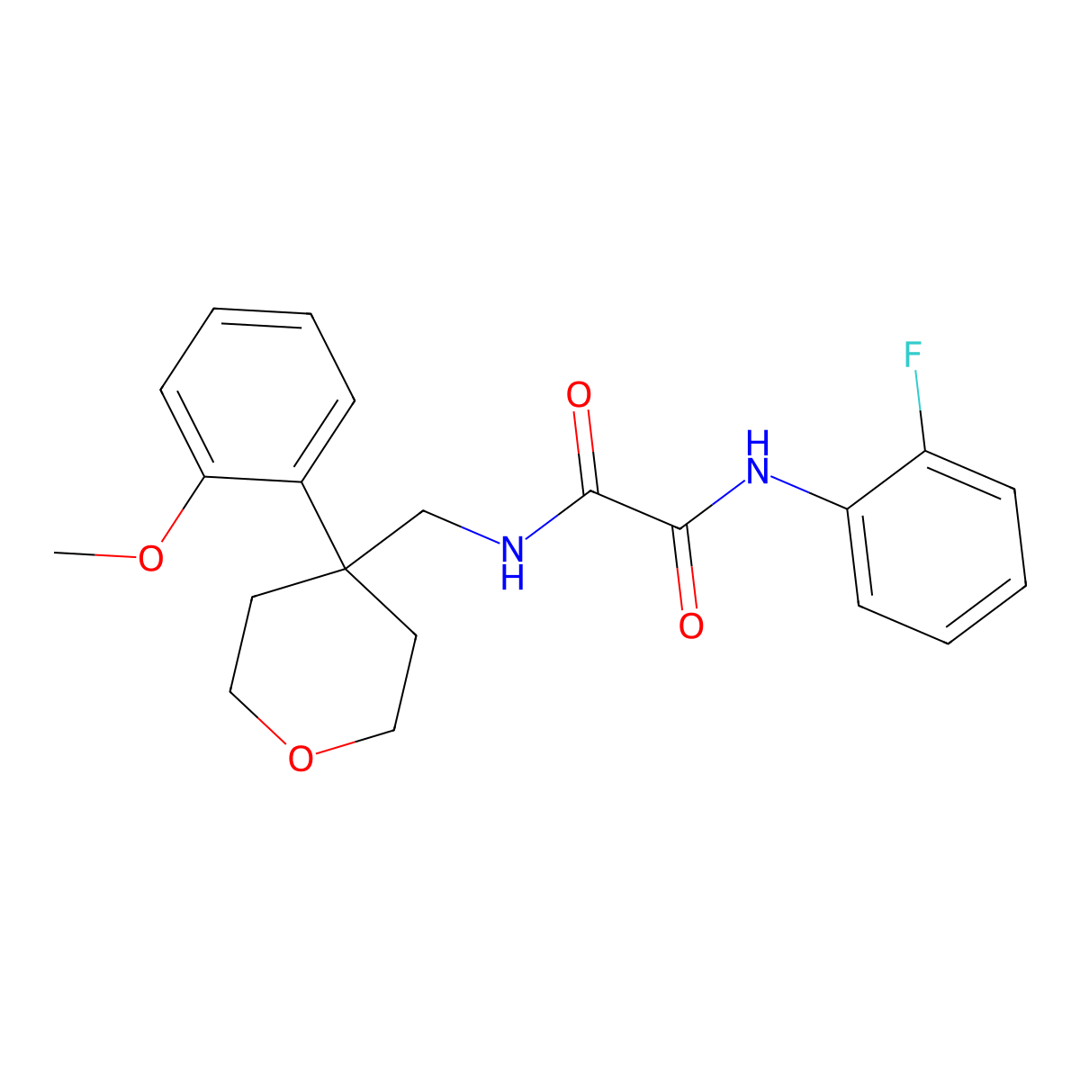 N'-(2-fluorophenyl)-N-{[4-(2-methoxyphenyl)oxan-4-yl]methyl}ethanediamide molecular structure, CAS 1091111-69-1