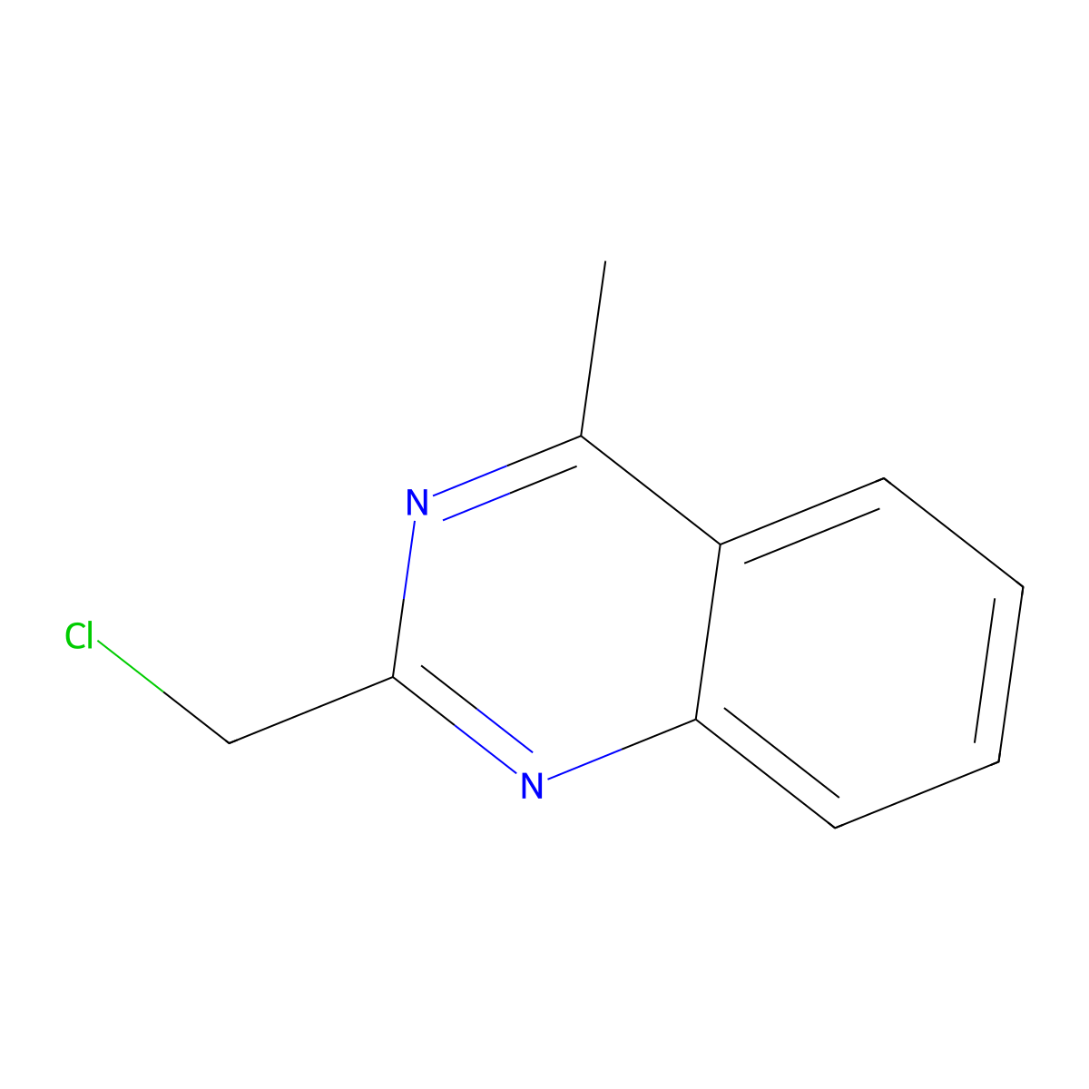 2-(Chloromethyl)-4-methylquinazoline molecular structure, CAS 109113-72-6