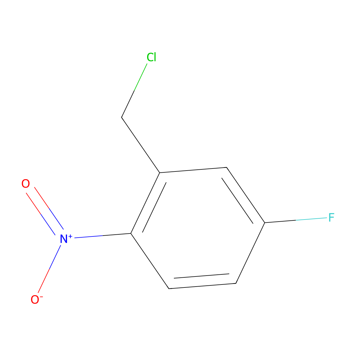 2-(Chloromethyl)-4-fluoro-1-nitrobenzene molecular structure, CAS 109115-05-1