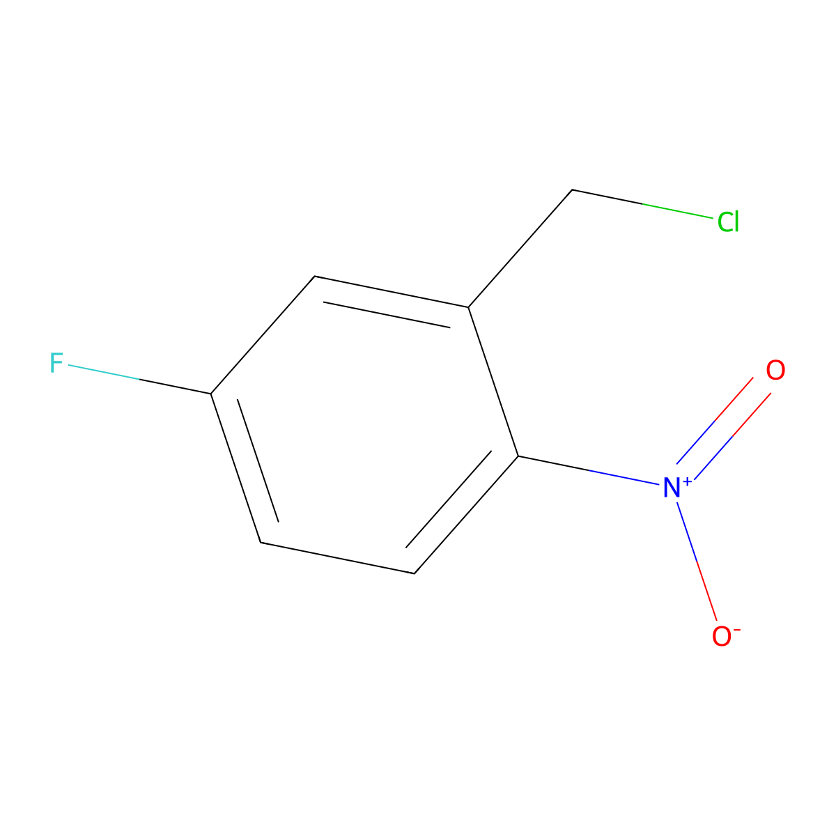 2-(Chloromethyl)-4-fluoro-1-nitrobenzene molecular structure, CAS 109115-05-1