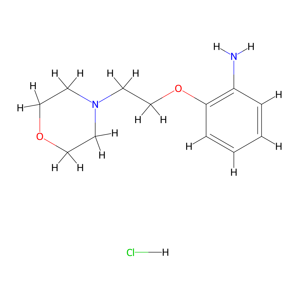 2-(2-Morpholinoethoxy)aniline hydrochloride molecular structure, CAS 109125-70-4