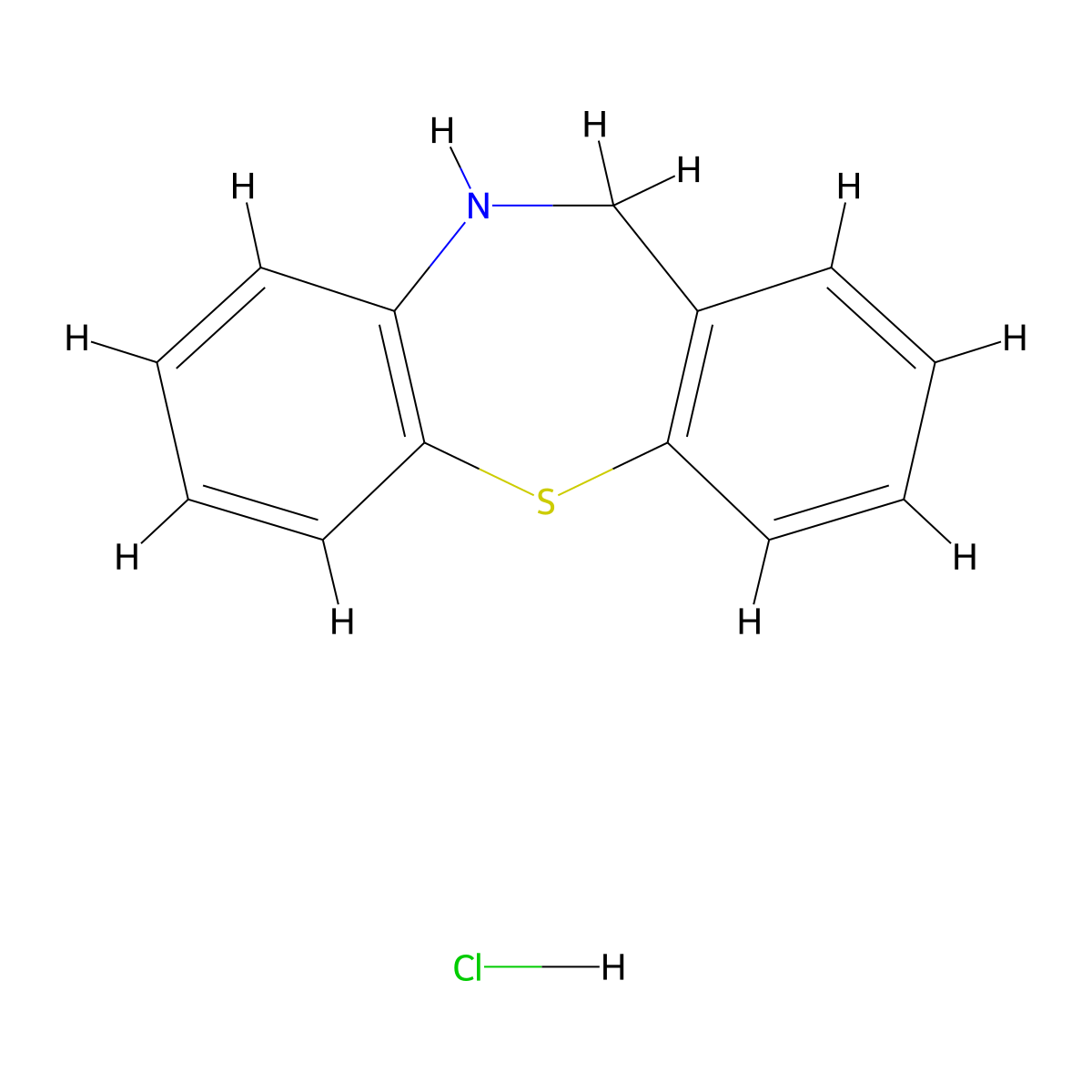 2-Thia-9-azatricyclo(9.4.0.0,3,8)pentadeca-1(15),3,5,7,11,13-hexaene hydrochloride molecular structure, CAS 109129-68-2