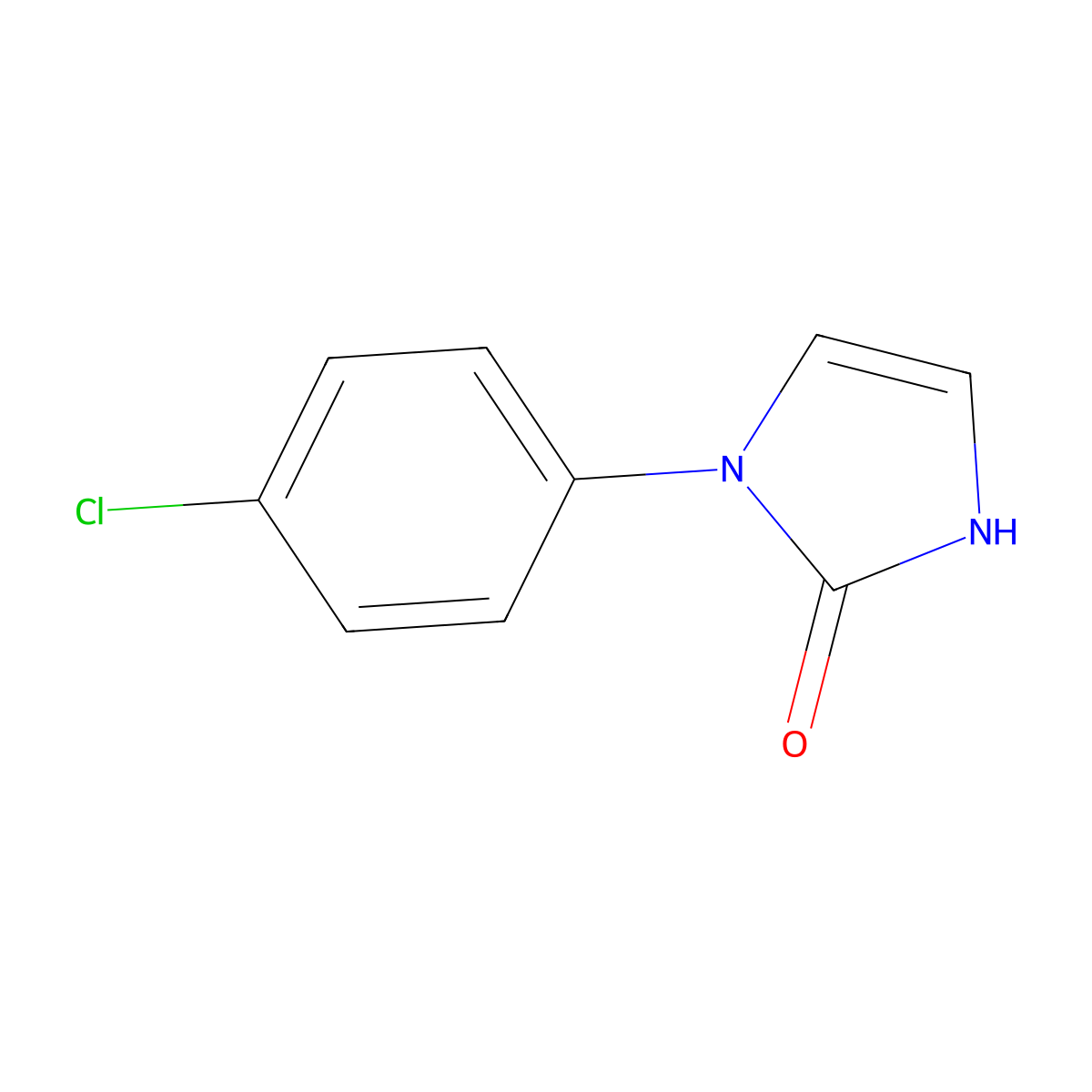 1-(4-chlorophenyl)-2,3-dihydro-1H-imidazol-2-one molecular structure, CAS 109130-26-9