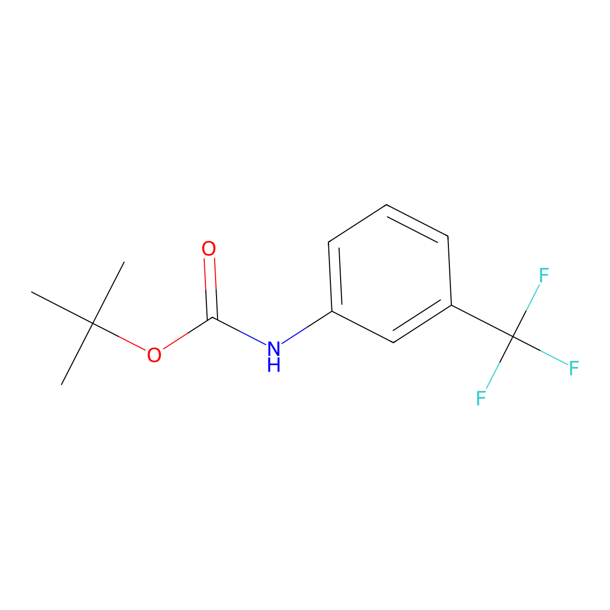 tert-Butyl (3-(trifluoromethyl)phenyl)carbamate molecular structure, CAS 109134-07-8