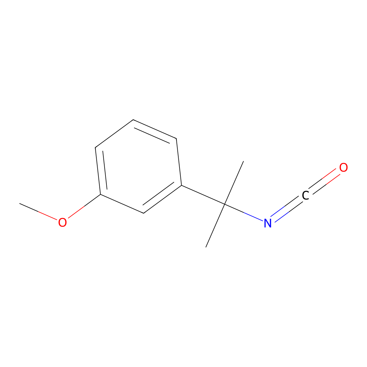 Benzene, 1-(1-isocyanato-1-methylethyl)-3-methoxy- molecular structure, CAS 109138-26-3