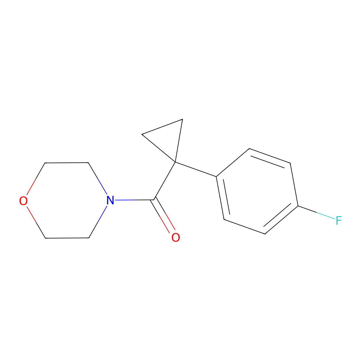 (1-(4-Fluorophenyl)cyclopropyl)(morpholino)methanone molecular structure, CAS 1091380-21-0
