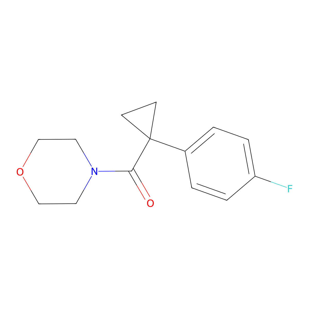 (1-(4-Fluorophenyl)cyclopropyl)(morpholino)methanone molecular structure, CAS 1091380-21-0
