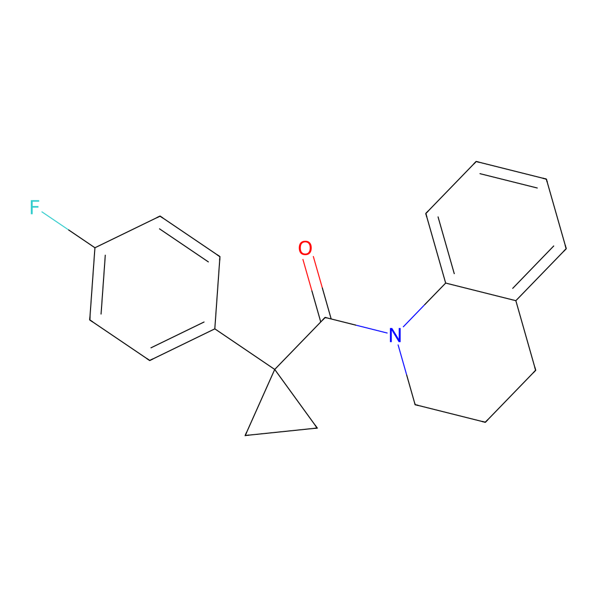 (3,4-dihydroquinolin-1(2H)-yl)(1-(4-fluorophenyl)cyclopropyl)methanone molecular structure, CAS 1091381-24-6