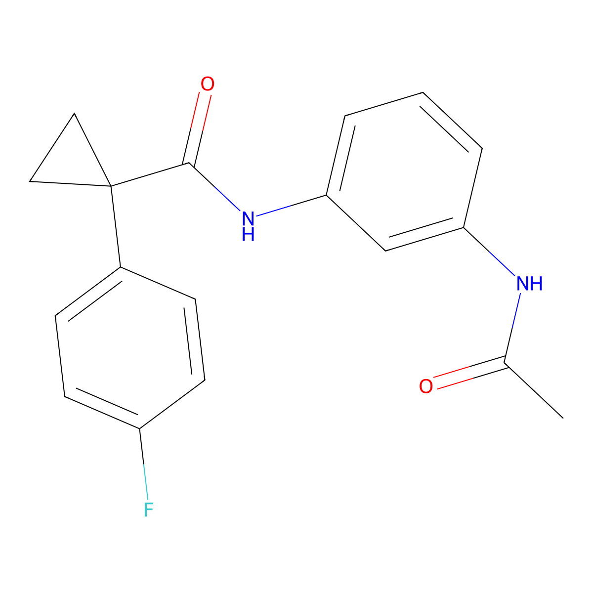 N-(3-acetamidophenyl)-1-(4-fluorophenyl)cyclopropanecarboxamide molecular structure, CAS 1091381-91-7