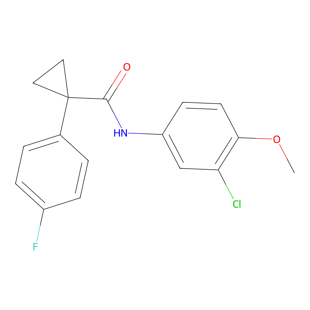 N-(3-chloro-4-methoxyphenyl)-1-(4-fluorophenyl)cyclopropanecarboxamide molecular structure, CAS 1091382-26-1