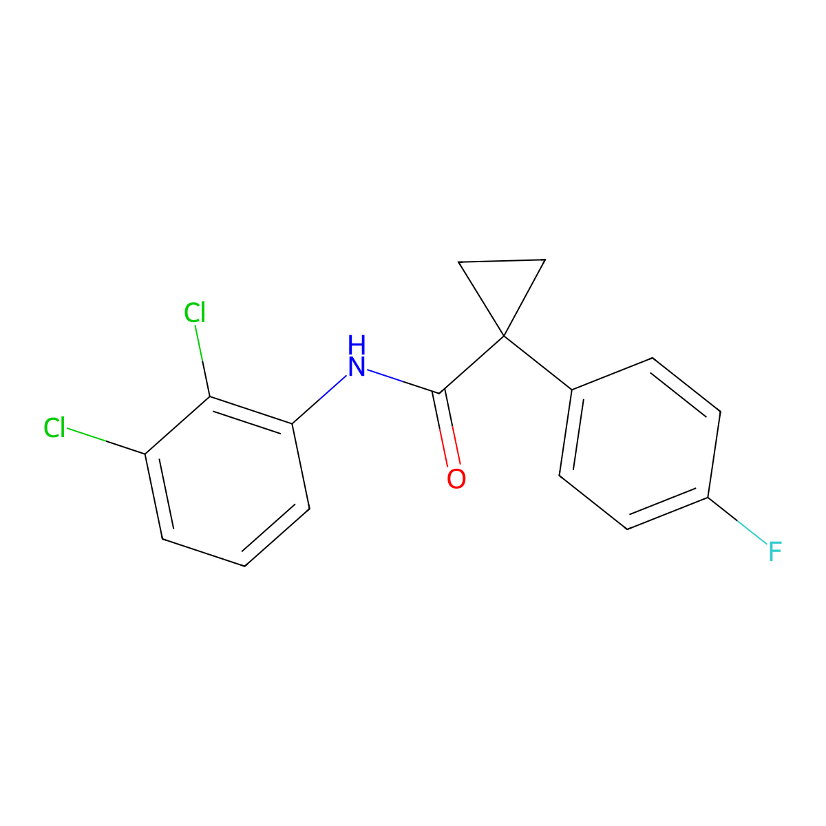 N-(2,3-dichlorophenyl)-1-(4-fluorophenyl)cyclopropanecarboxamide molecular structure, CAS 1091382-46-5