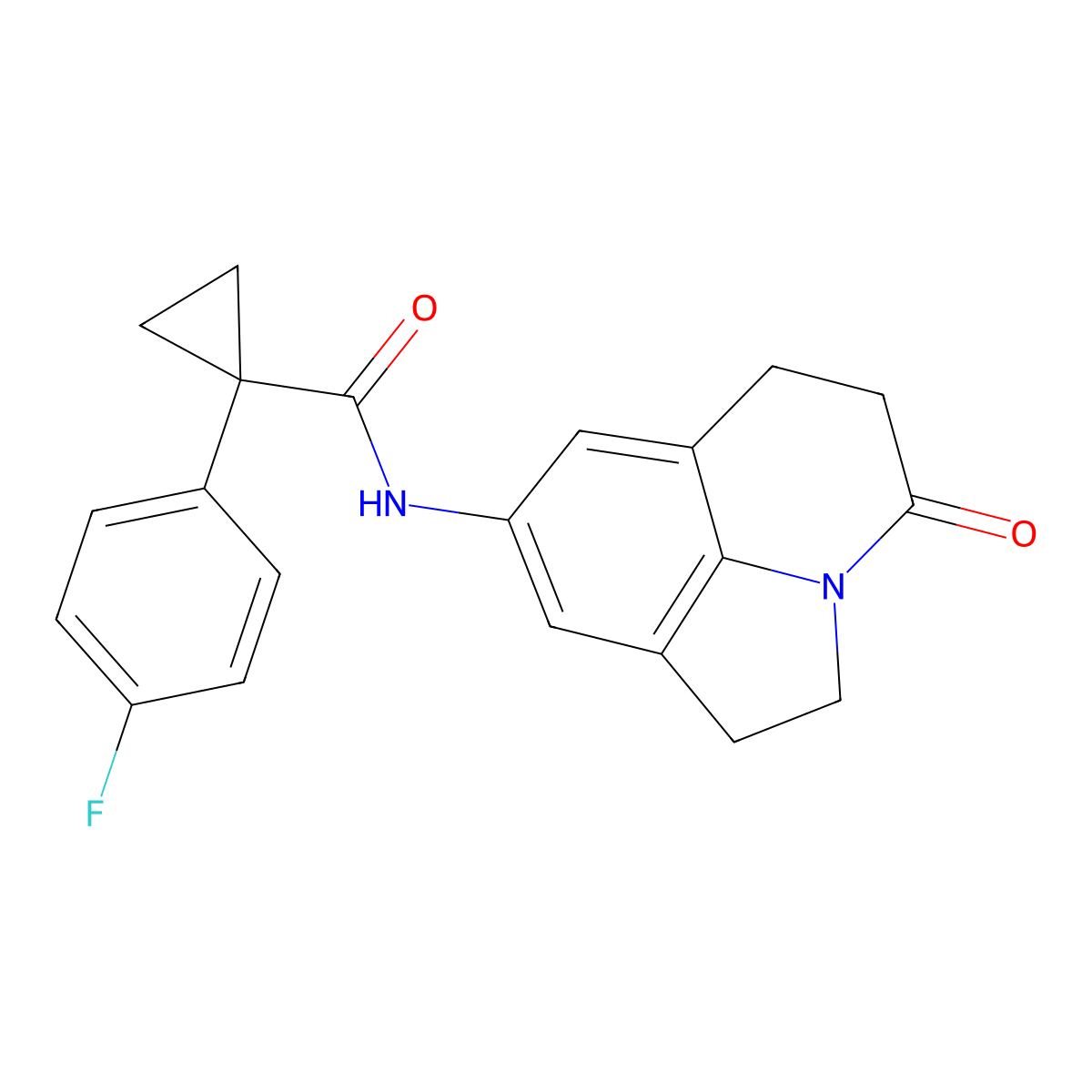 1-(4-fluorophenyl)-N-{11-oxo-1-azatricyclo[6.3.1.0^{4,12}]dodeca-4(12),5,7-trien-6-yl}cyclopropane-1-carboxamide molecular structure, CAS 1091383-35-5