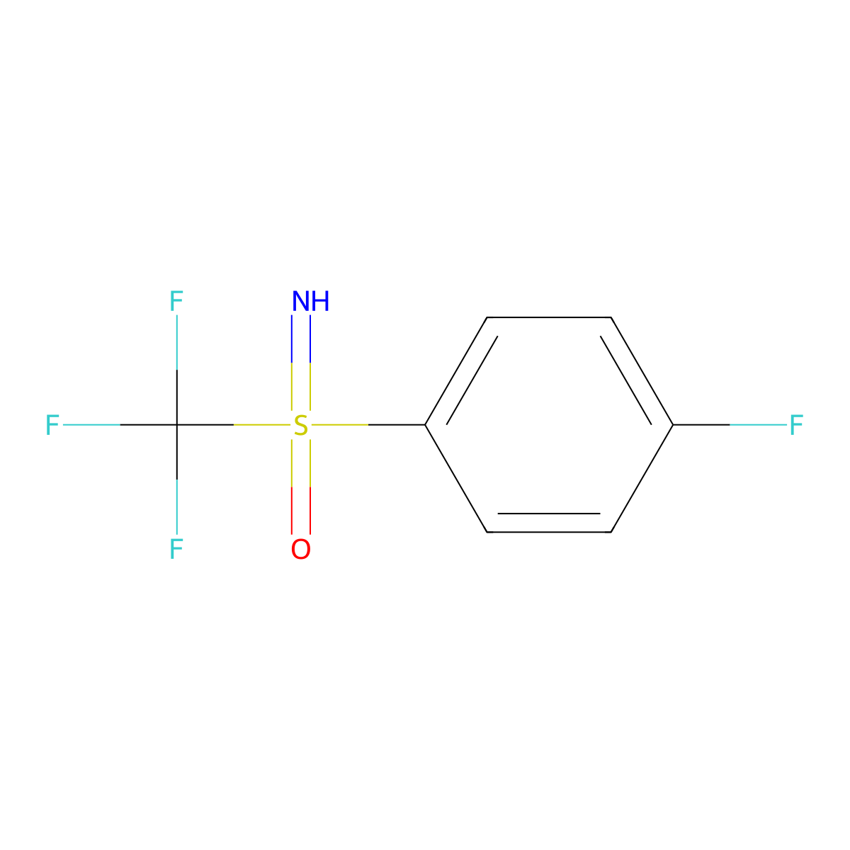 S-Trifluoromethyl-p-fluorophenylsulfoximine molecular structure, CAS 109139-20-0