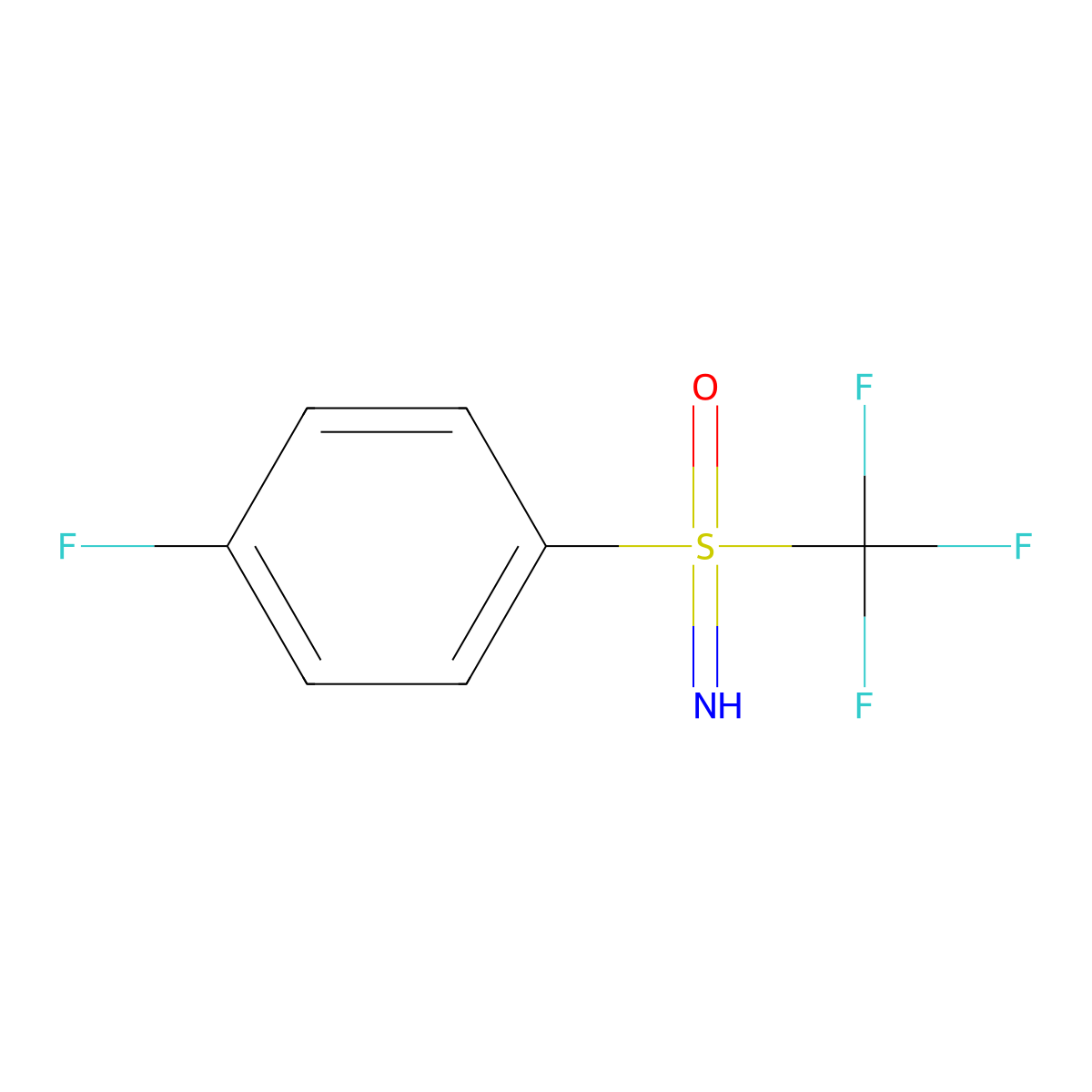 S-Trifluoromethyl-p-fluorophenylsulfoximine molecular structure, CAS 109139-20-0