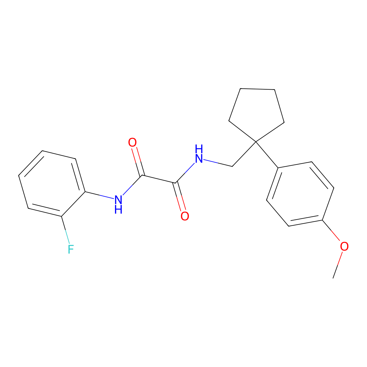 N1-(2-fluorophenyl)-N2-((1-(4-methoxyphenyl)cyclopentyl)methyl)oxalamide molecular structure, CAS 1091397-53-3